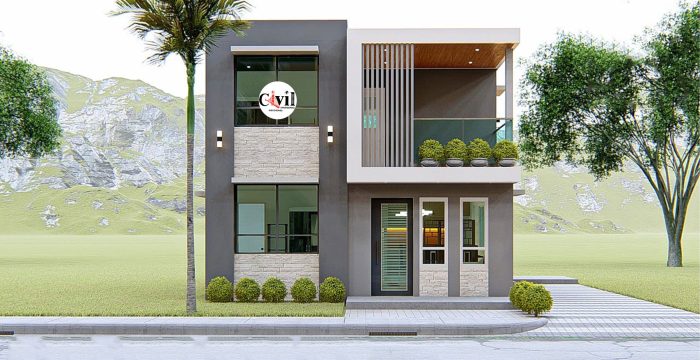 Desain rumah minimalis modern 2 lantai terbaru