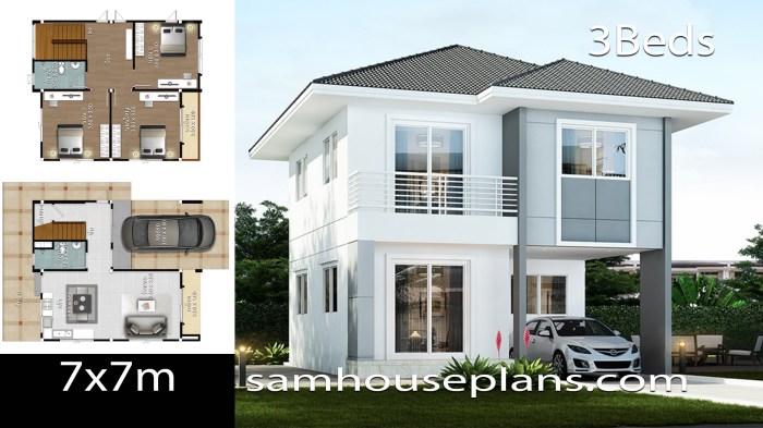 Desain rumah ukuran 7x14