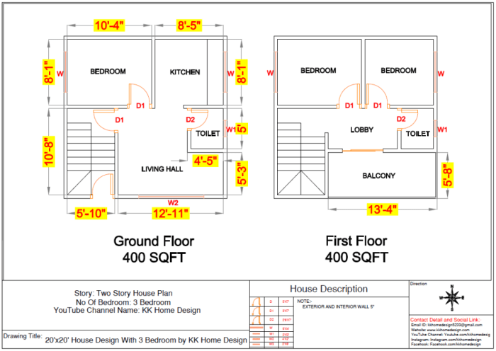 Desain rumah ukuran 20x10