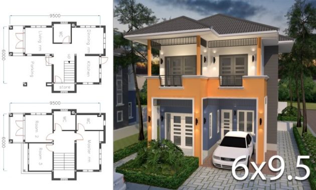 Desain Rumah Ukuran 6×9 2 Kamar Tidur