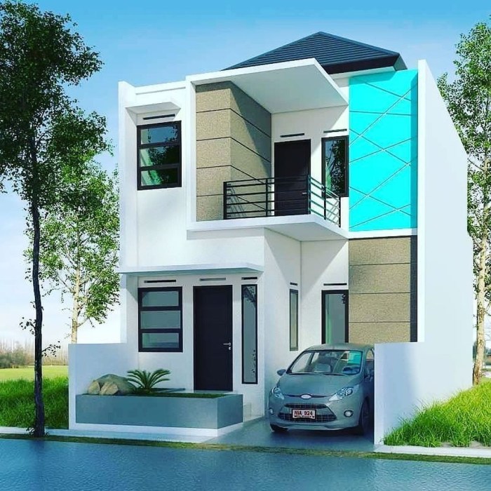 Rumah minimalis lantai storey denah sederhana ide ukuran 3x6 gambar peta merombak luxurius trendecors paling nyaman hunian kecil dekorrumah sumber