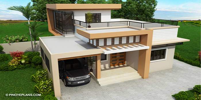 Desain teras rumah minimalis 2 lantai