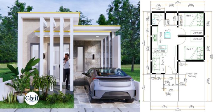 Desain rumah ukuran tanah 6 x 10