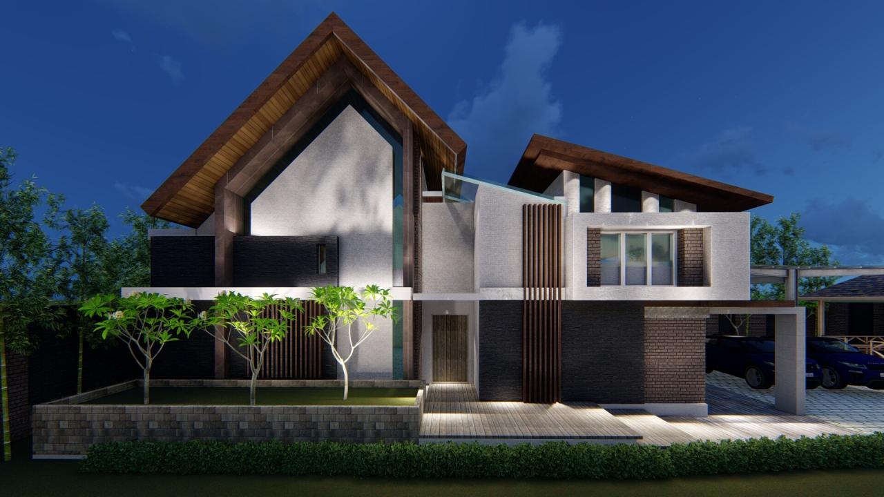 Desain rumah tropis etnik