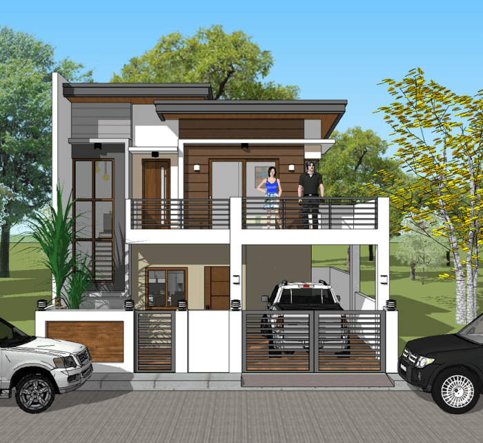 Desain teras rumah minimalis 2 lantai