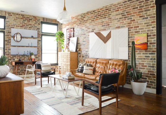 Loft brick room living vintage wall ideas revivals ways add interior entryway walls inspirational character design faux accent vintagerevivals just